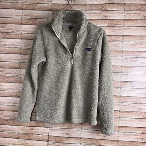Patagonia Los Gatos Fleece Jacket Womens Medium Beige 1/4 Zip Pullover STY25235